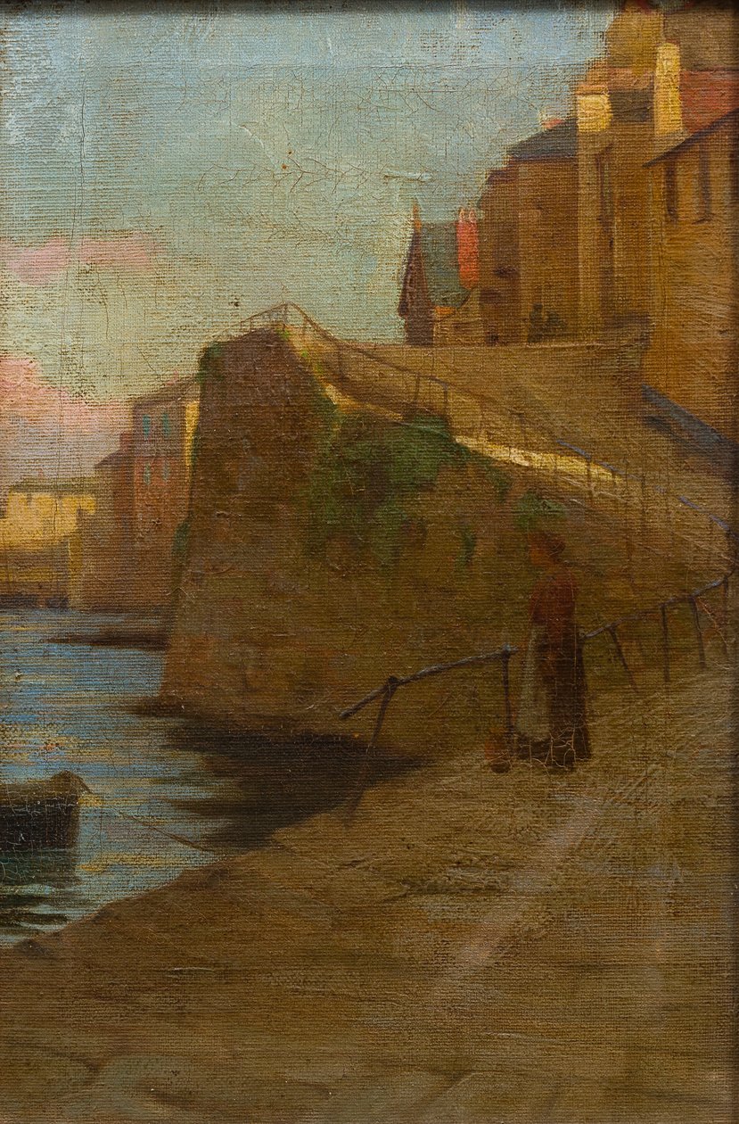 Figura Newlyn Slipen (cím nélkül) (olaj, vászon) alkotó: Stanhope Alexander (school of) Forbes