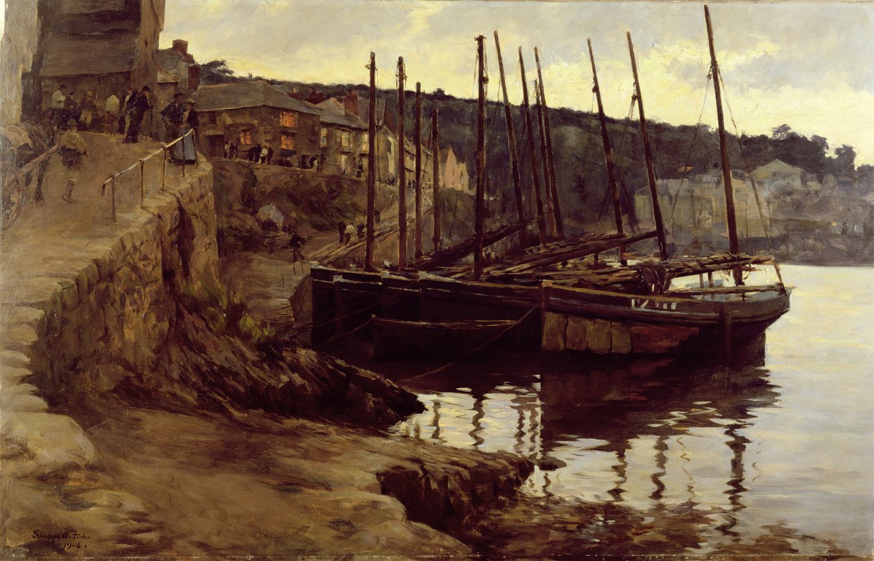 A kikötőhelyükön alkotó: Stanhope Alexander Forbes