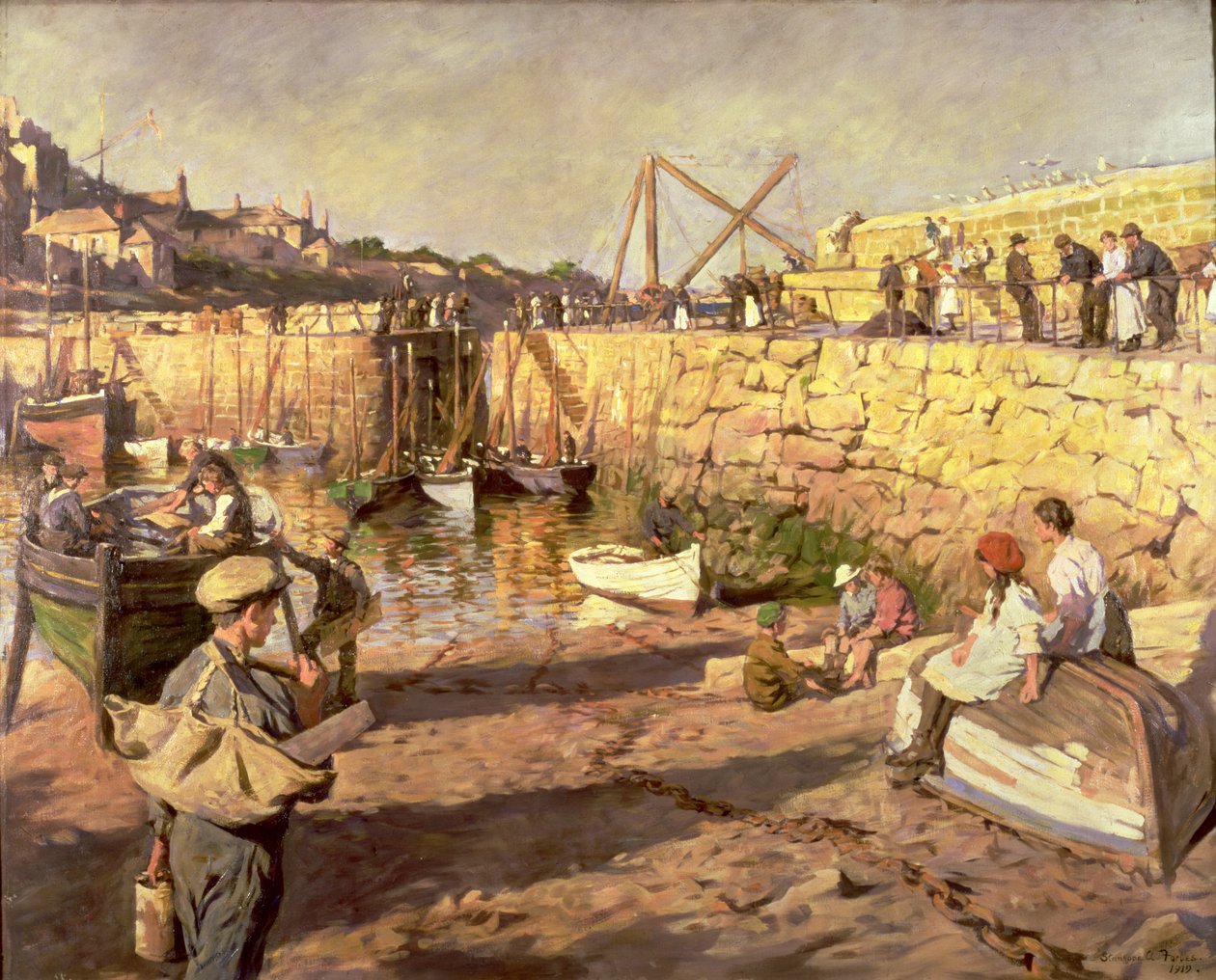 Felszerelés, Mousehole Harbor alkotó: Stanhope Alexander Forbes