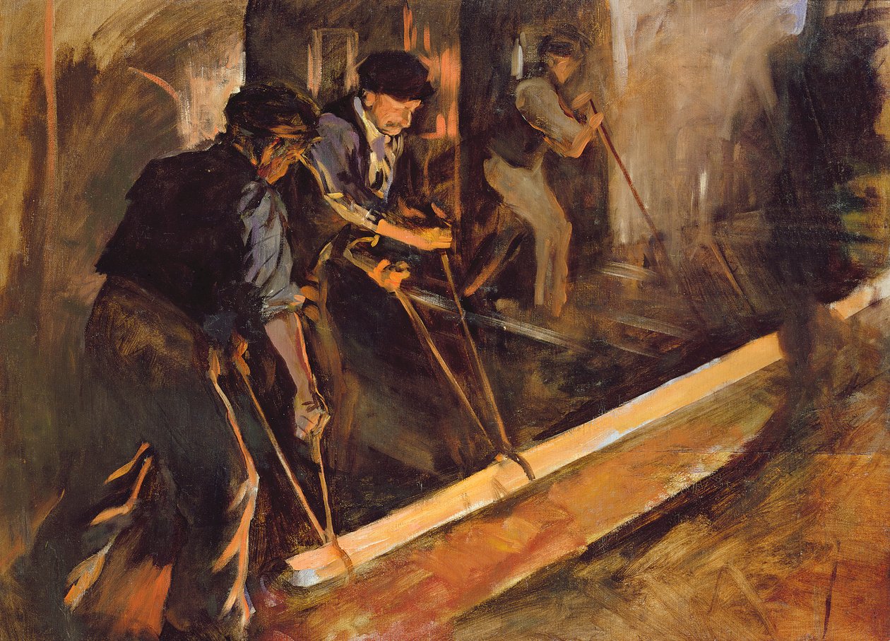 Acélkovácsolás, The Steel Mills (olaj, vászon) alkotó: Stanhope Alexander Forbes