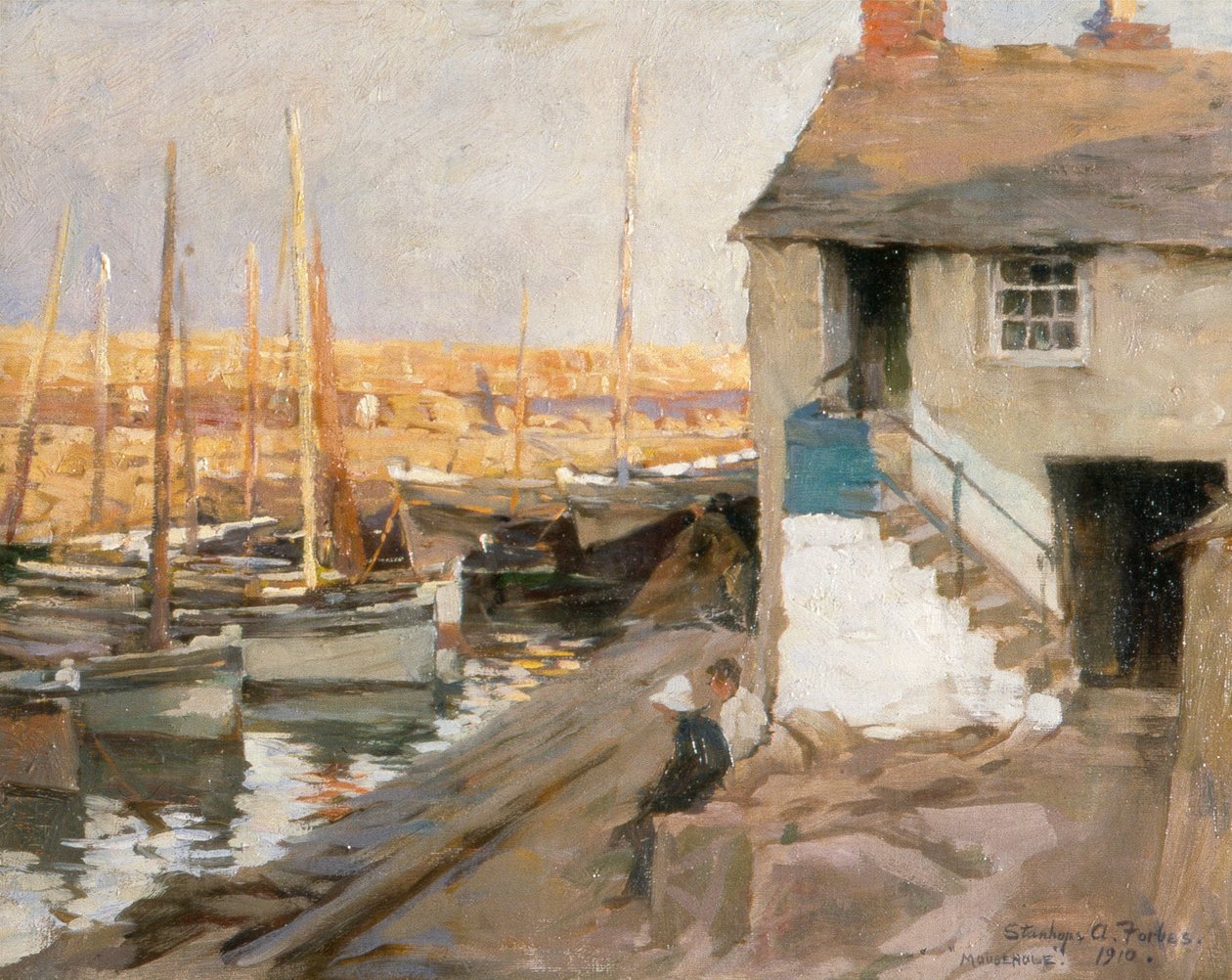 Mousehole kikötő alkotó: Stanhope Alexander Forbes