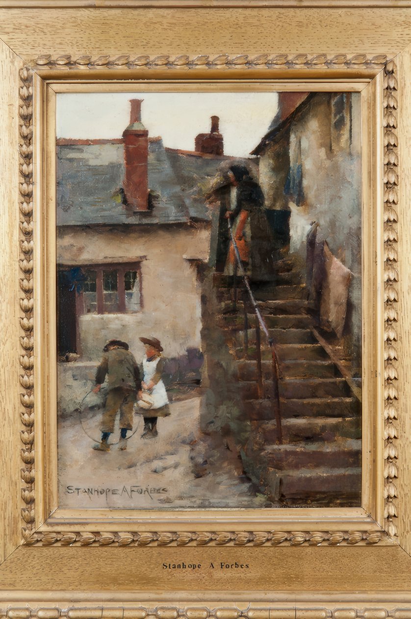 GYEREKEK EGY NEWLYN UTTCÁBAN alkotó: Stanhope Forbes