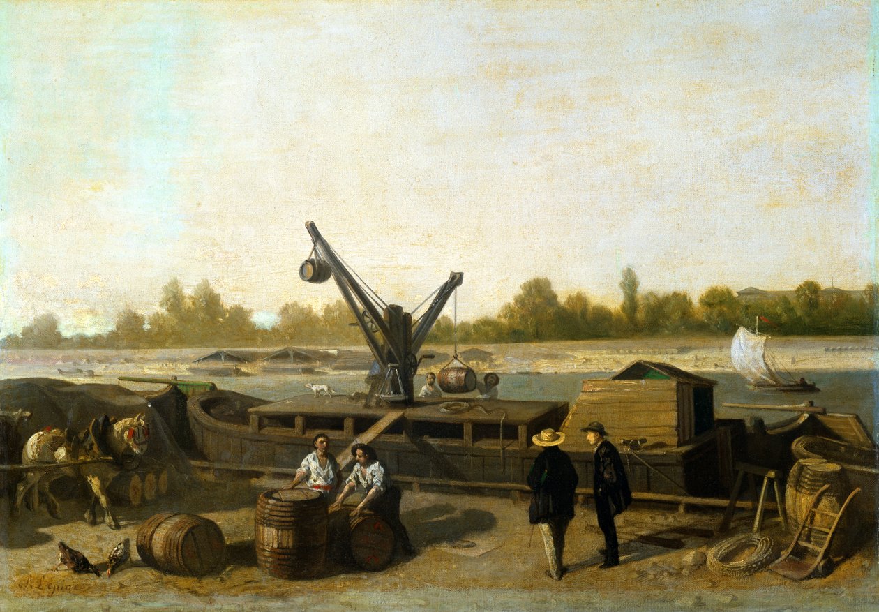 Bárka a rakparton alkotó: Stanislas Victor Edouard Lepine
