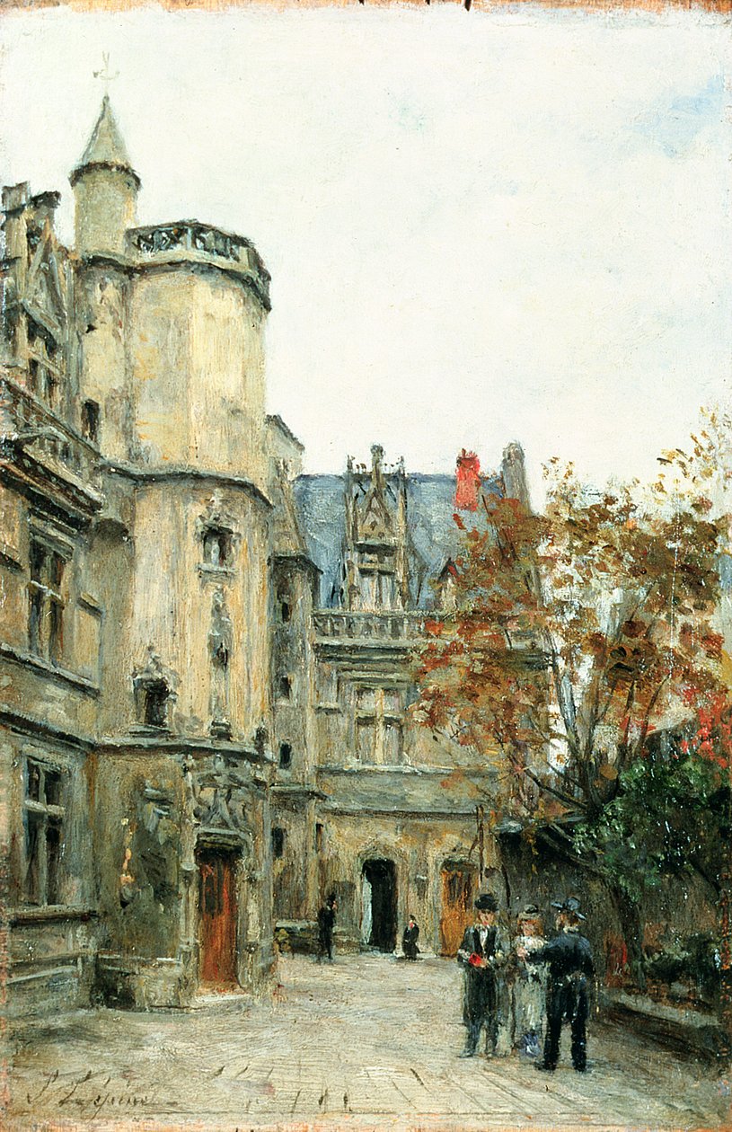 A Cluny Múzeum udvara, 1878-80 körül (panel) alkotó: Stanislas Victor Edouard Lepine