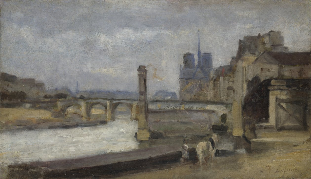 A Pont de la Tournelle, Párizs, 1862-1864 alkotó: Stanislas Lepine