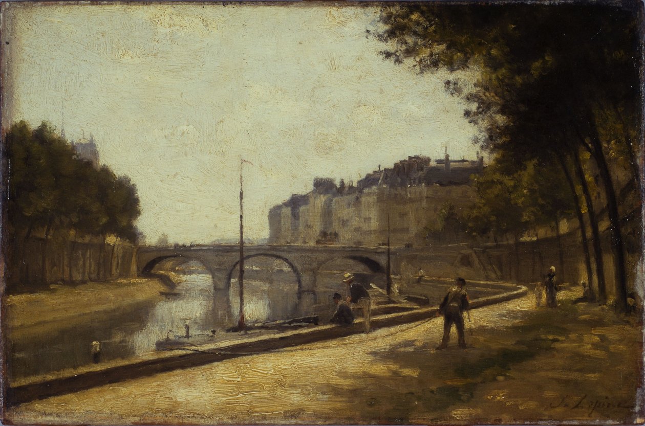 Saint-Michel híd, 1880 körül (olaj, fa) alkotó: Stanislas Victor Edouard Lepine
