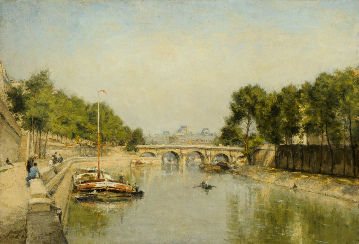 A Szajna partja tavasszal (olaj, vászon) alkotó: Stanislas Victor Edouard Lepine