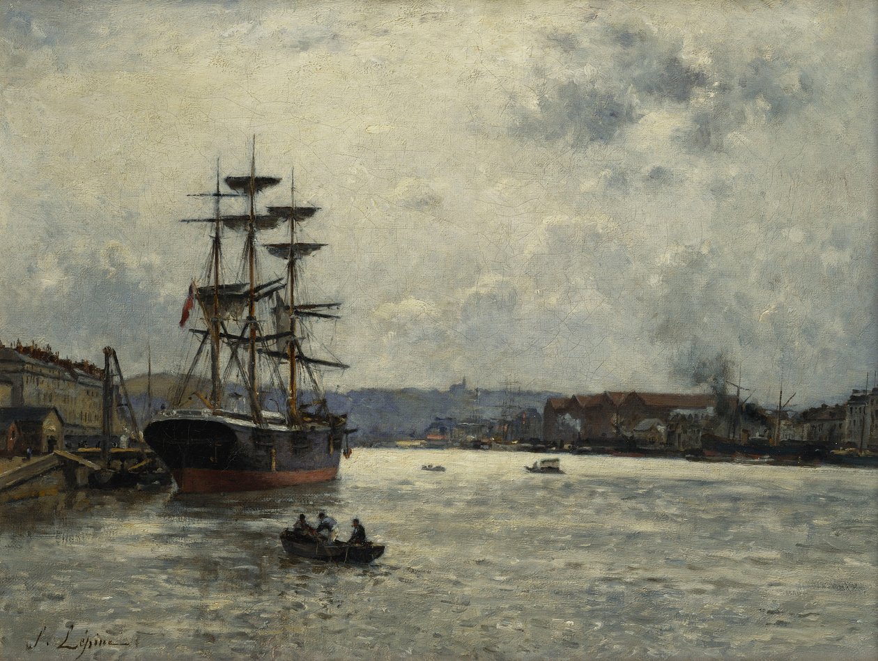 Caen kikötője; Caen kikötője, alkotó: Stanislas Victor Edouard Lepine