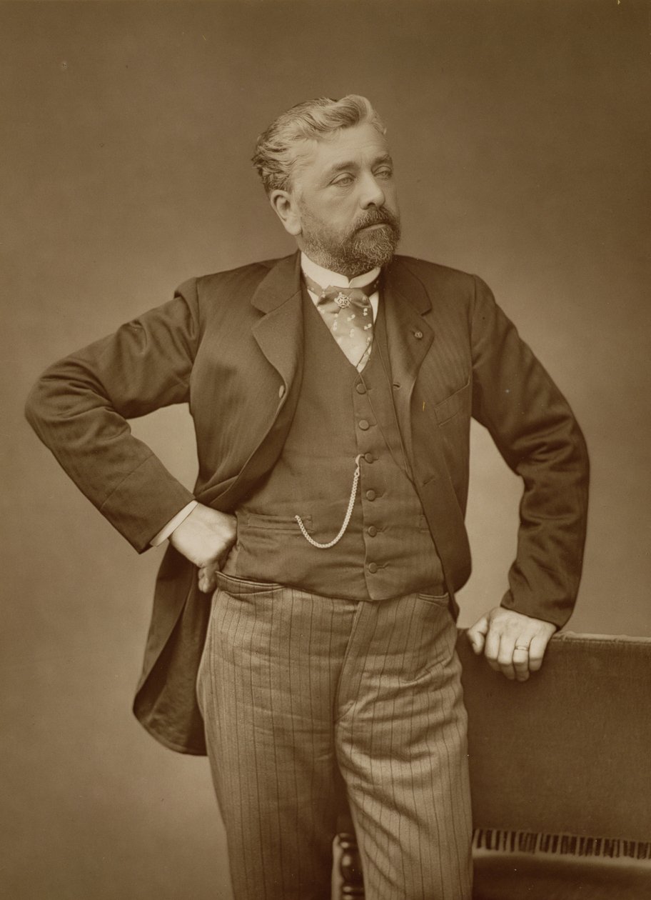 Alexandre Gustave Eiffel (1832-1923), francia mérnök, portréfotó (szépia fotó) alkotó: Stanislaus Walery