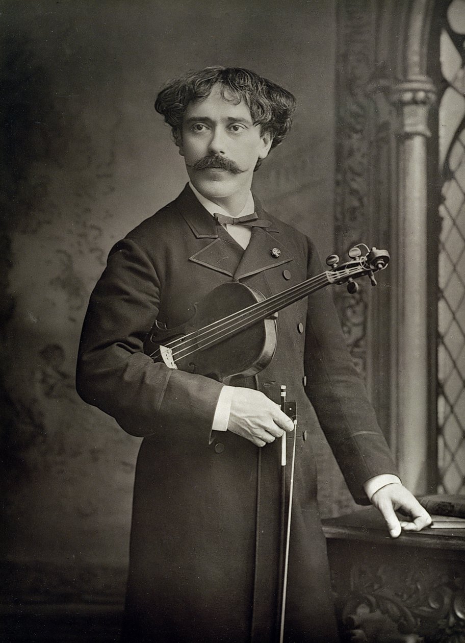 Pablo de Sarasate y Navascues (1844-1908), spanyol hegedűművész és zeneszerző, portréfotó alkotó: Stanislaus Walery