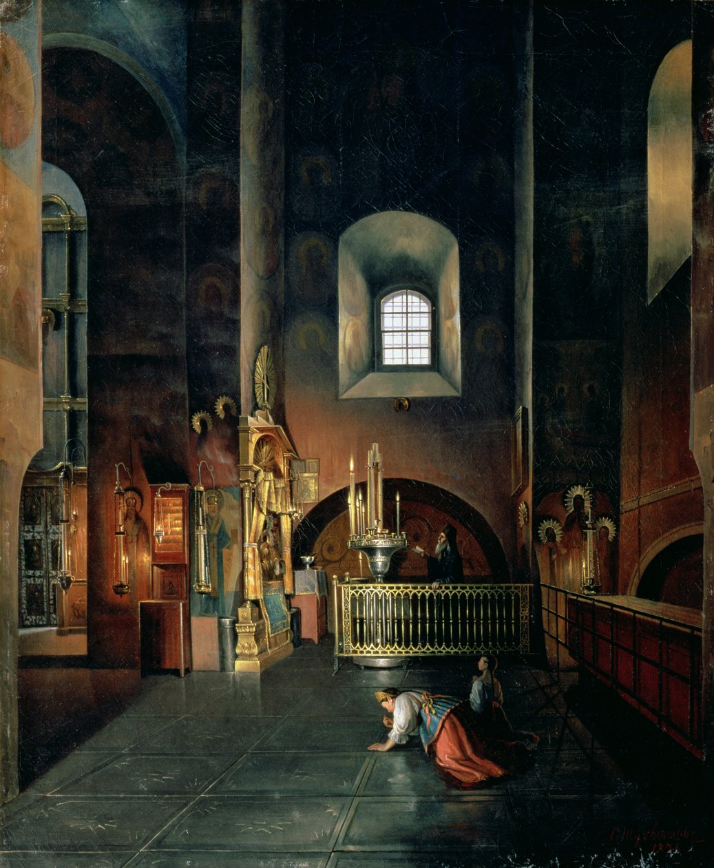 Egy templomban, 1851 alkotó: Stanislav Joulianovitch Joukovski