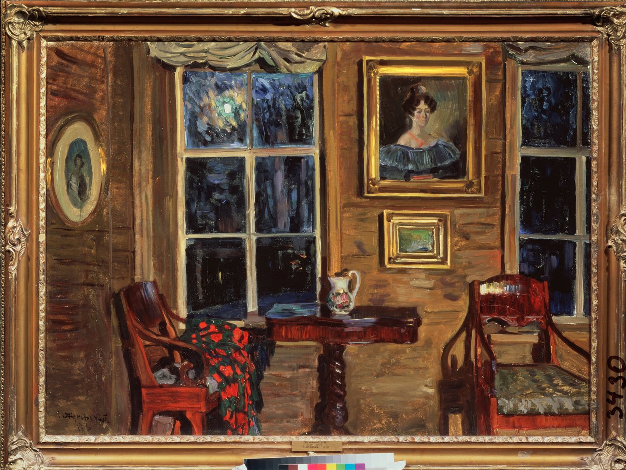Egy régi házban. Sztanyiszlav Julianovics Zsukovszkij (Zsukovszkij) (1873-1944) festménye, olaj, vászon alkotó: Stanislav Joulianovitch Joukovski