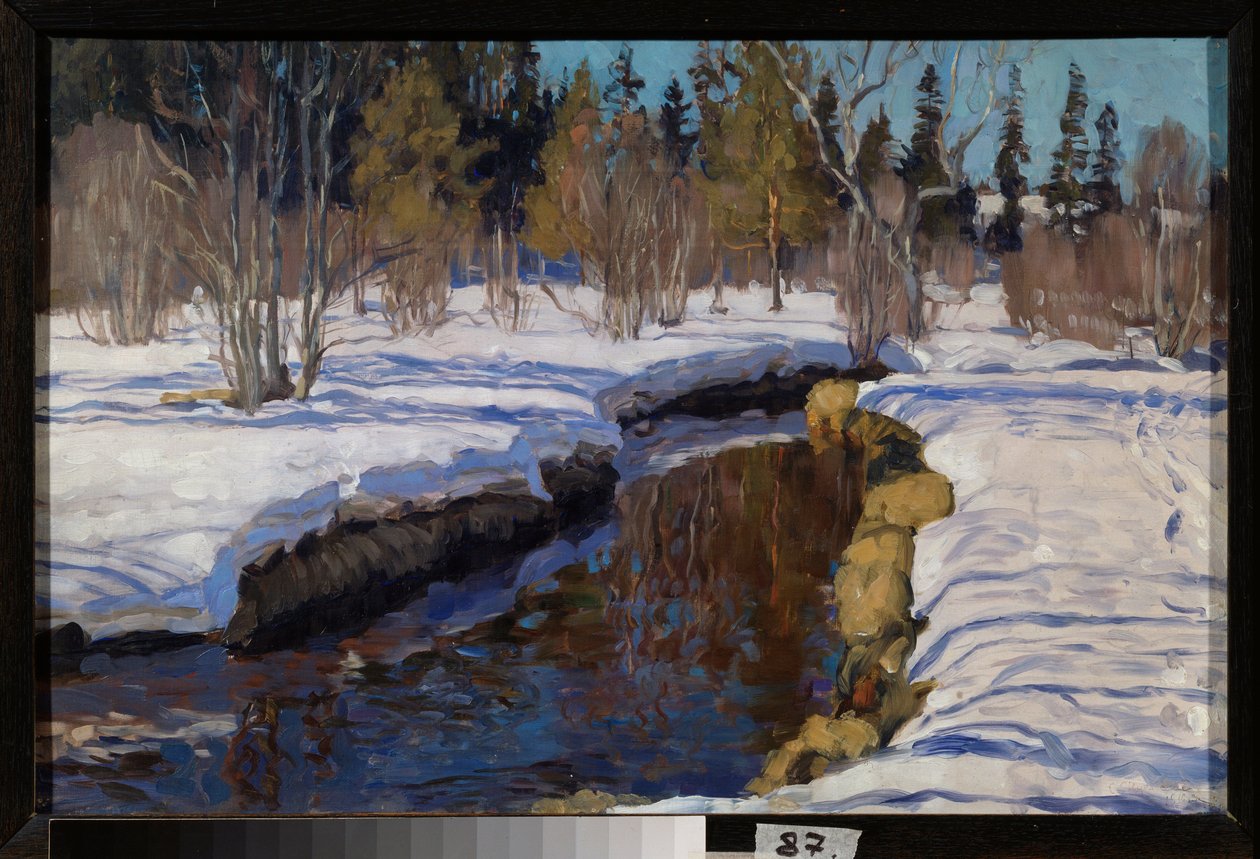 Téli. Sztanyiszlav Julianovics Zsukovszkij (Zsukovszkij) (1873-1944) festménye, olaj, vászon alkotó: Stanislav Joulianovitch Joukovski
