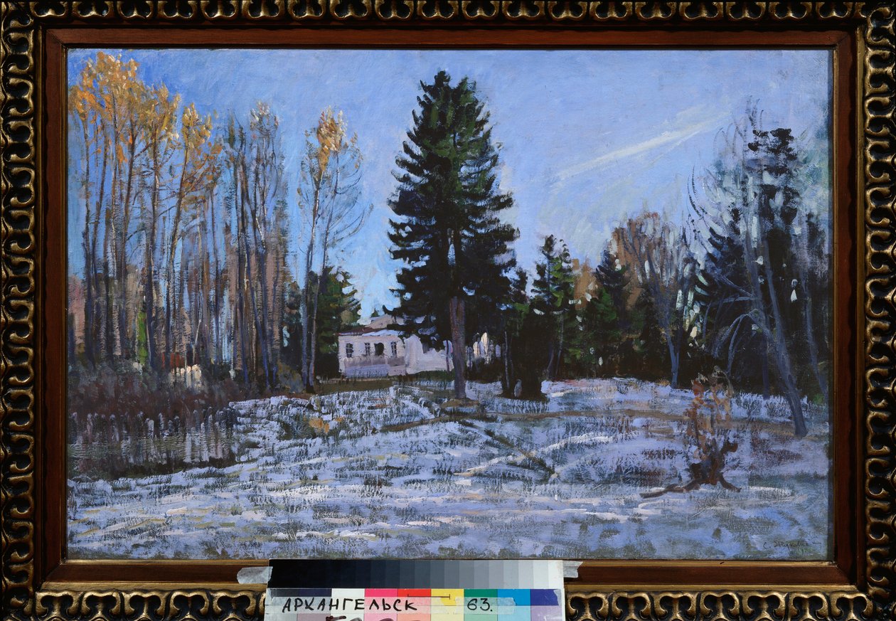 Egy régi vidéki birtok. Sztanyiszlav Julianovics Zsukovszkij (Zsukovszkij) (1873-1944) festménye, olaj, vászon alkotó: Stanislav Joulianovitch Joukovski
