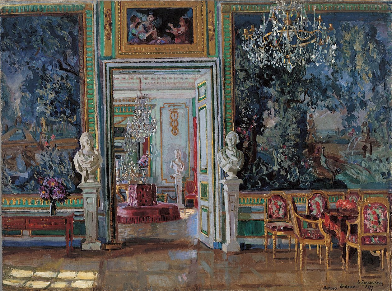 A Kuskovo-palota belseje, 1917 alkotó: Stanislav Julianovic Zukovskij