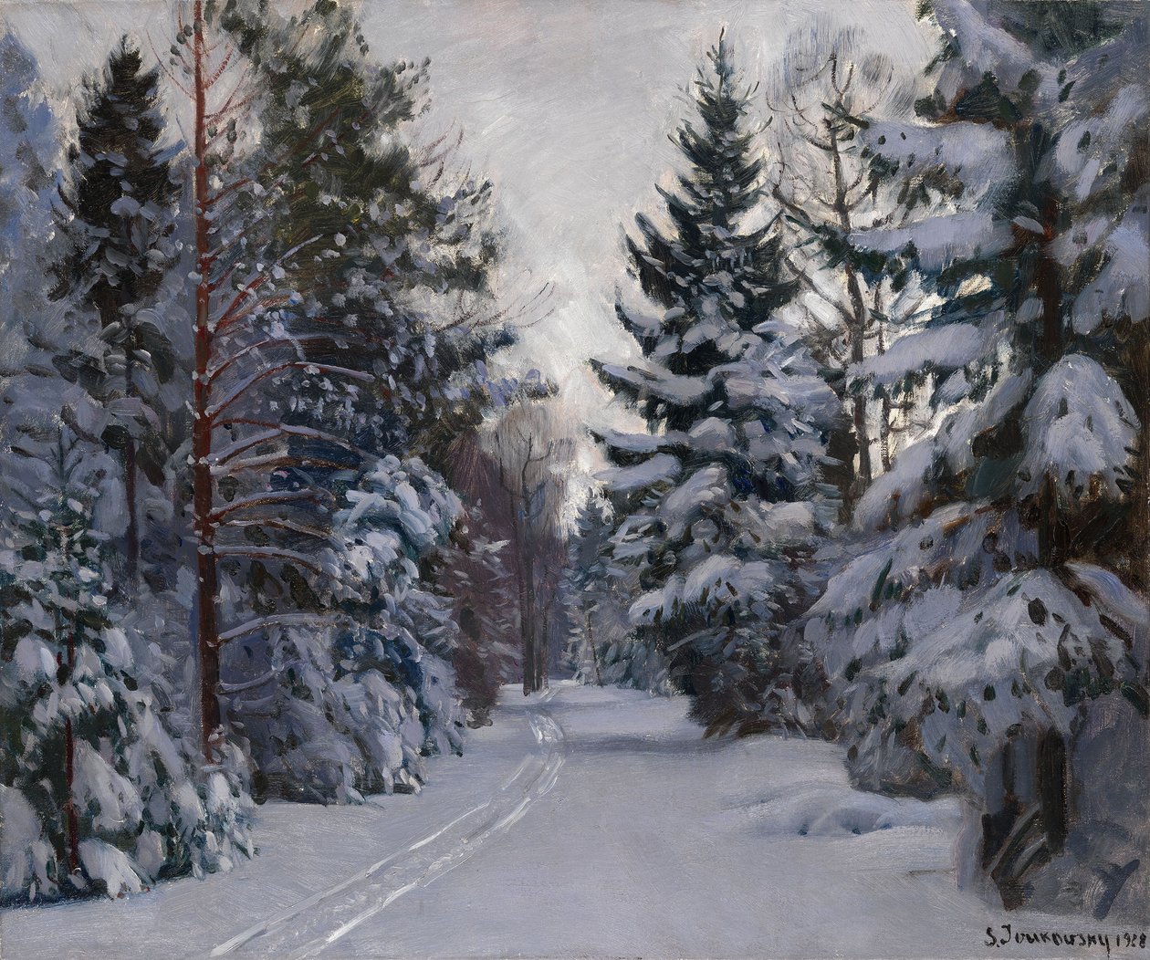 Nyomok a hóban, 1928 alkotó: Stanislav Julianovic Zukovskij