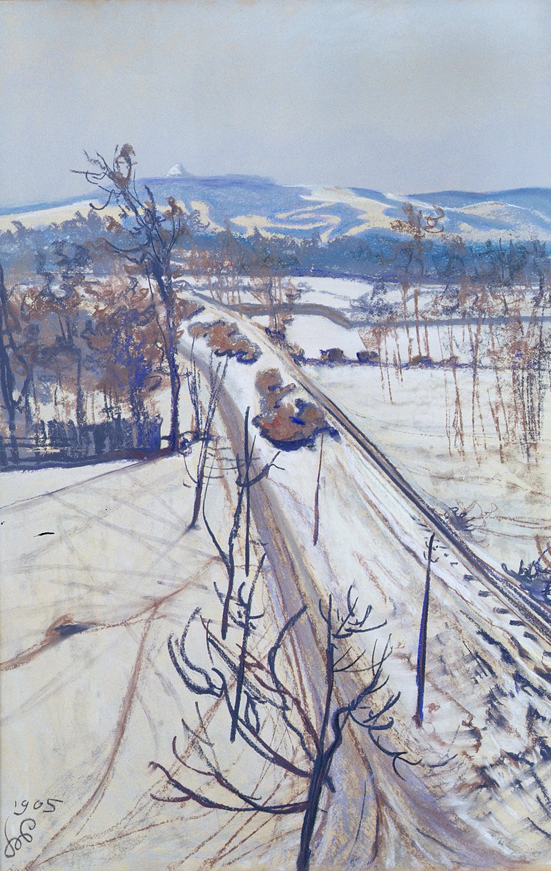 Téli táj, 1905 (pasztell, papír) alkotó: Stanislaw Wyspianski