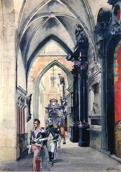 A waweli székesegyház belseje alkotó: Stanislaw and Kossak Wojciech Tondos