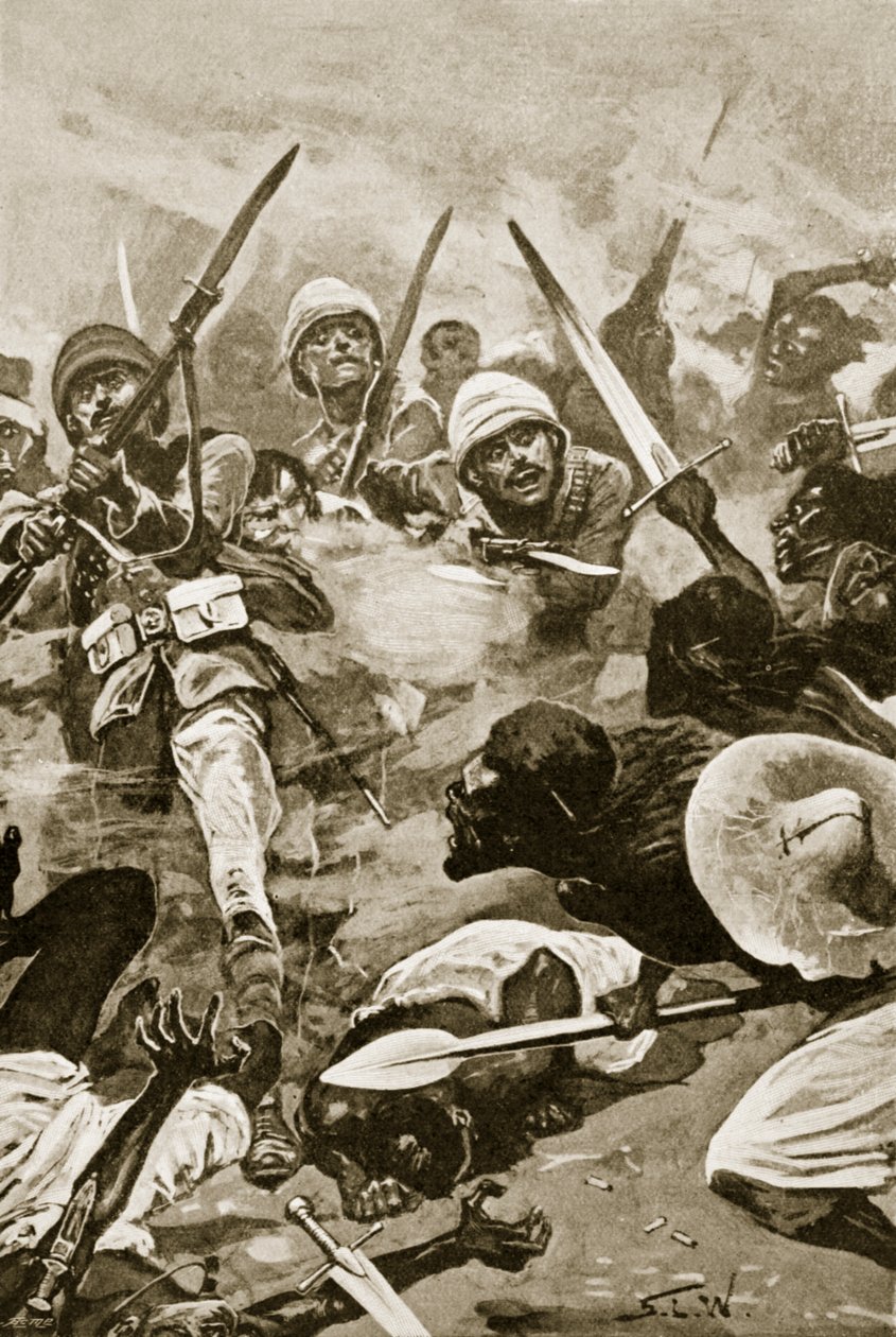 Az Abu-Klea tér, 1885. január 17 alkotó: Stanley L. Wood