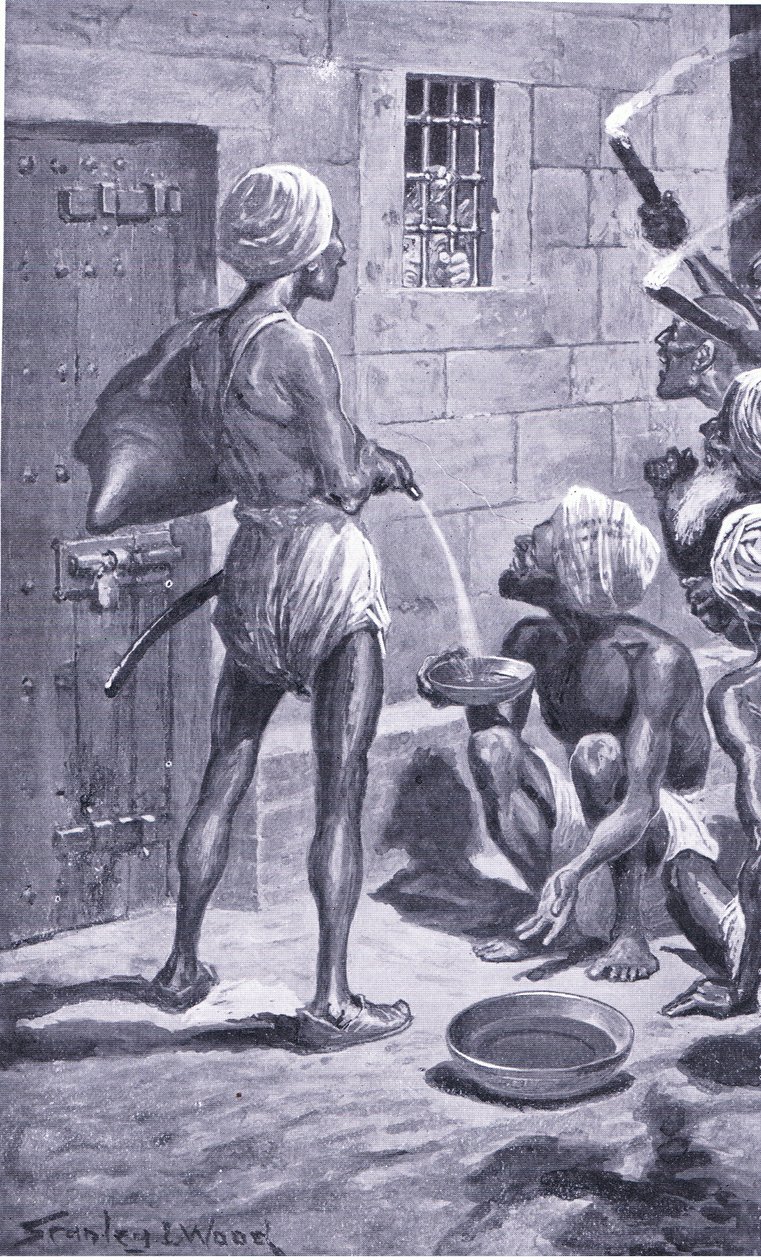 A kalkuttai fekete lyuk (1866-1928) (litho) alkotó: Stanley L. Wood