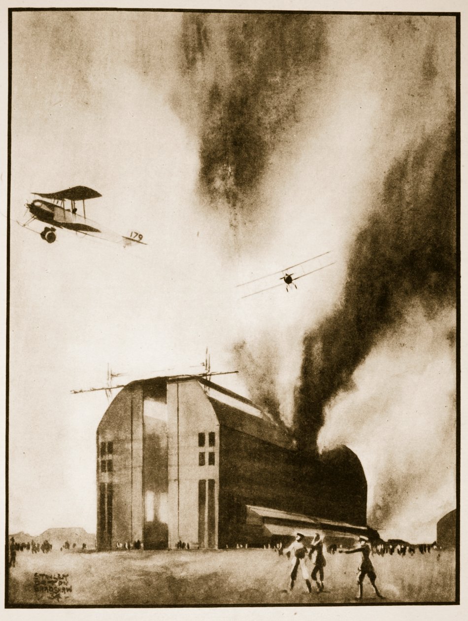 Avro rajtaütése Friedrichshafenben, november 21-én alkotó: Stanley Orton Bradshaw
