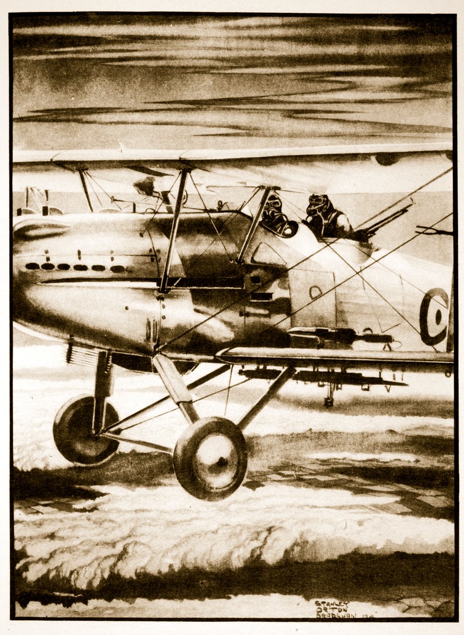Magas szórólapok, illusztráció John Hamilton „Flying Memories” című művéből alkotó: Stanley Orton Bradshaw
