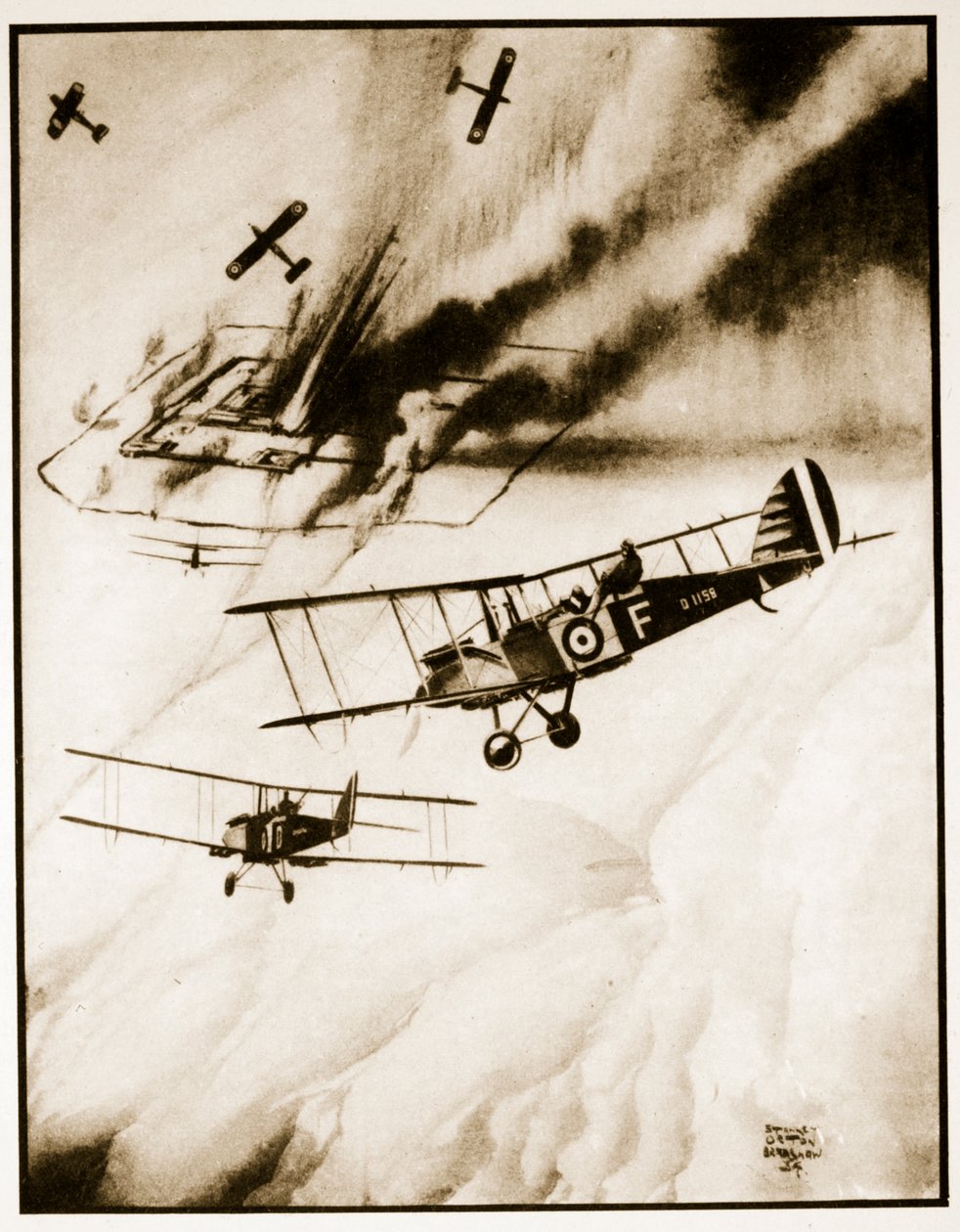 Az őrült molla leigázása, illusztráció John Hamilton „Flying Memories” című művéből alkotó: Stanley Orton Bradshaw