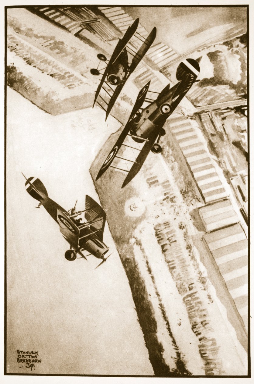 Az első R.A.F. Előadás, illusztráció John Hamilton „Flying Memories” című művéből alkotó: Stanley Orton Bradshaw