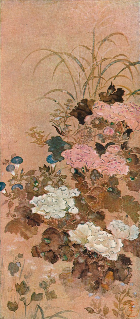 „Nyári virágok”, c1615 alkotó: Sôtatsu
