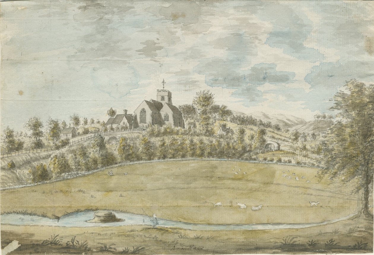 Armitage templom: akvarell festmény, nd [1762-1802] alkotó: Stebbing Shaw