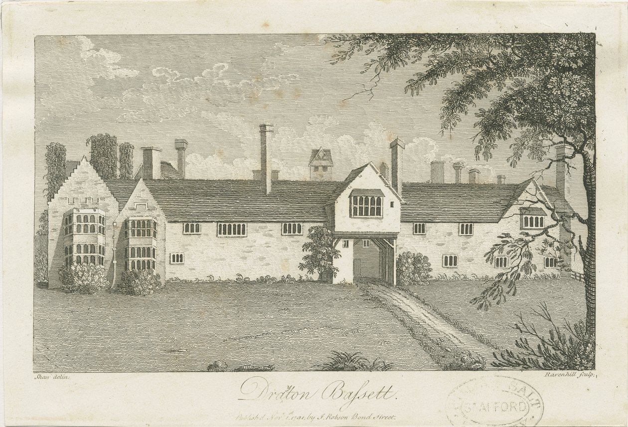 Drayton Bassett – „Drayton Manor”: metszet, és [c 1800] (nyomtatott) alkotó: Stebbing Shaw
