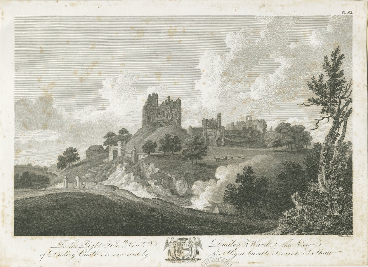 Dudley kastély: metszet, nd [1762-1802] (nyomat) alkotó: Stebbing Shaw