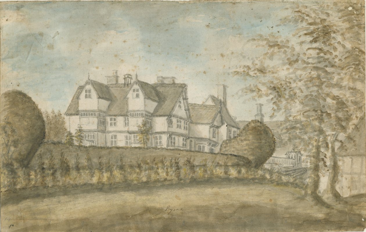 Eccleshall – Biana Hall: vízfestmény, nd [1795] alkotó: Stebbing Shaw