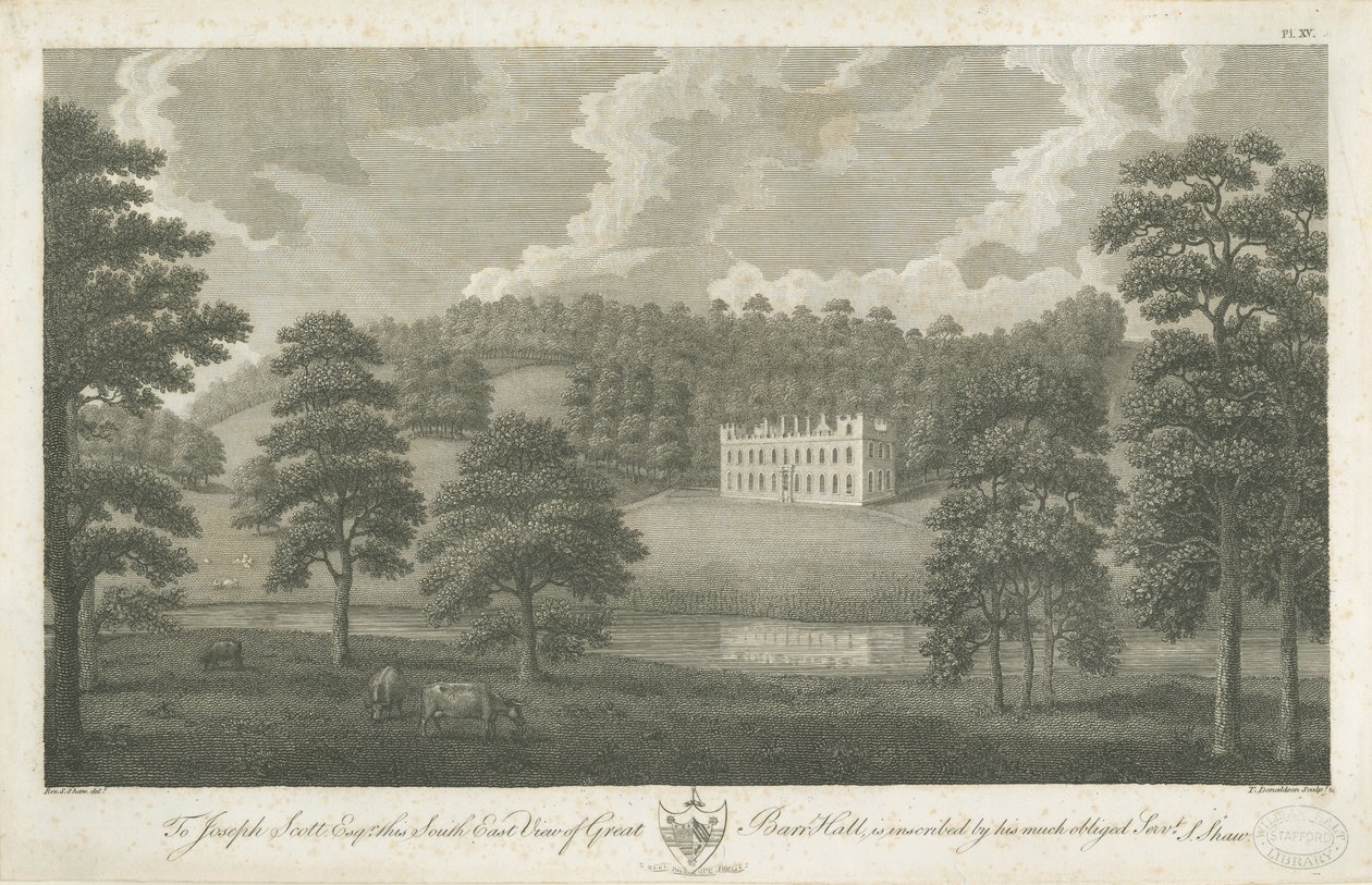 Great Barr Hall: metszet, nd [1762-1802] alkotó: Stebbing Shaw