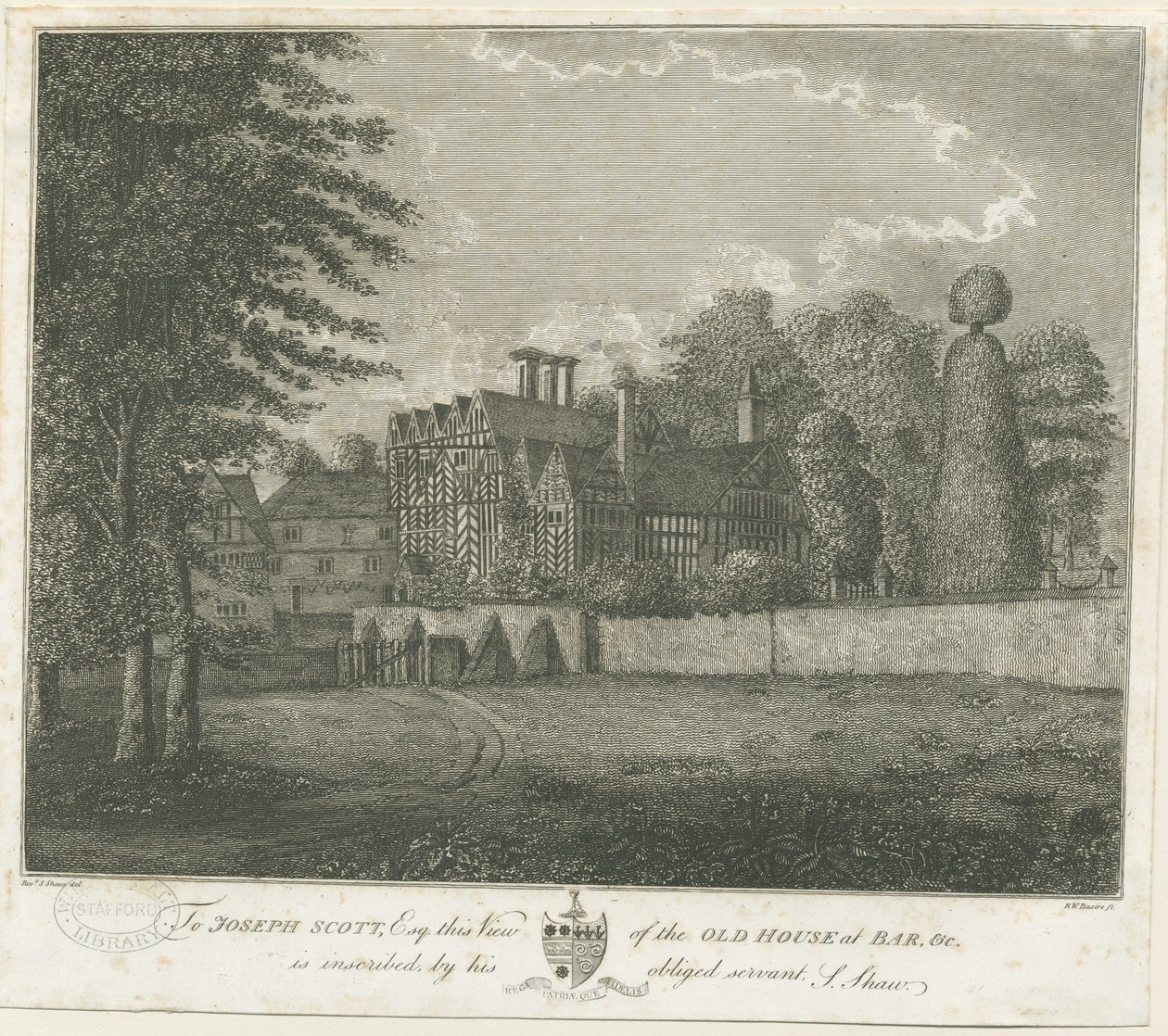 Great Barr Village – Old Tudor House: metszet, nd [18. század vége] (nyomtatott) alkotó: Stebbing Shaw