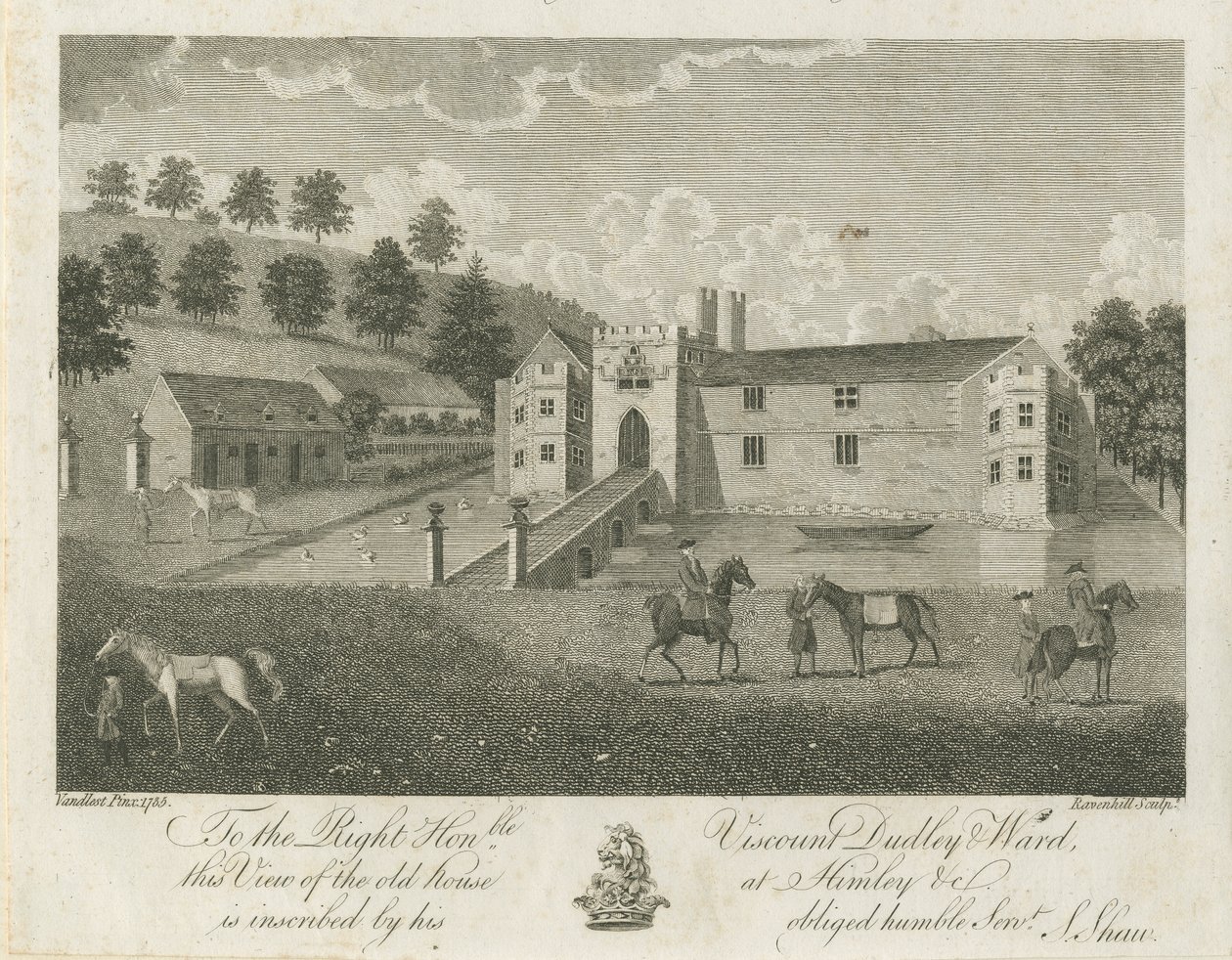 Himley Hall: metszet alkotó: Stebbing Shaw