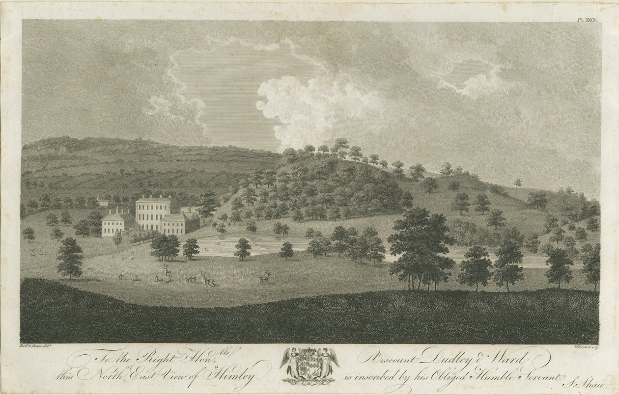 Himley Hall: metszet, nd [1762-1798] alkotó: Stebbing Shaw