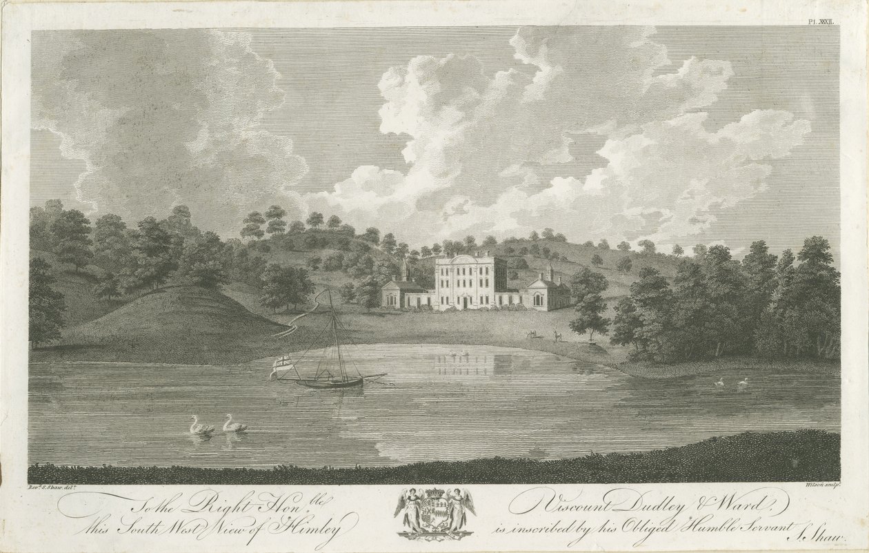 Himley Hall: metszet, nd [1762-1798] alkotó: Stebbing Shaw