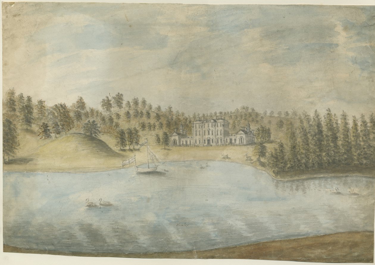 Himley Hall: vízfestmény, nd [1762-1798] alkotó: Stebbing Shaw