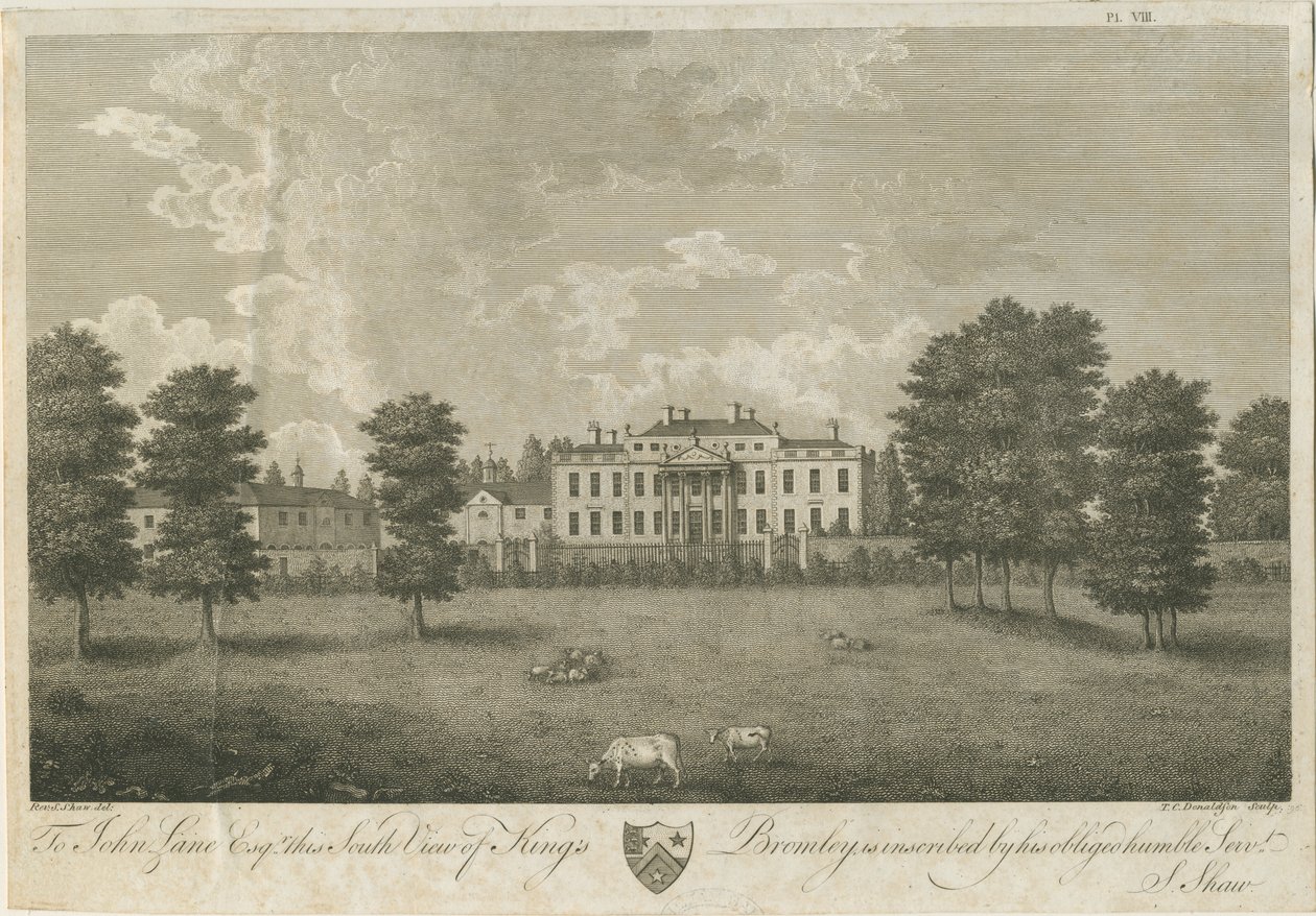 Kings Bromley Hall: metszet, [17]96 (nyomtatás) alkotó: Stebbing Shaw