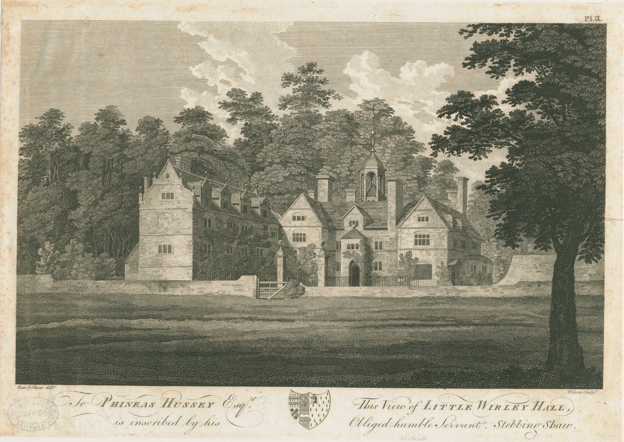 Norton Canes – Little Wyrley Hall: metszet, nd [1762-1802] (nyomtatott) alkotó: Stebbing Shaw