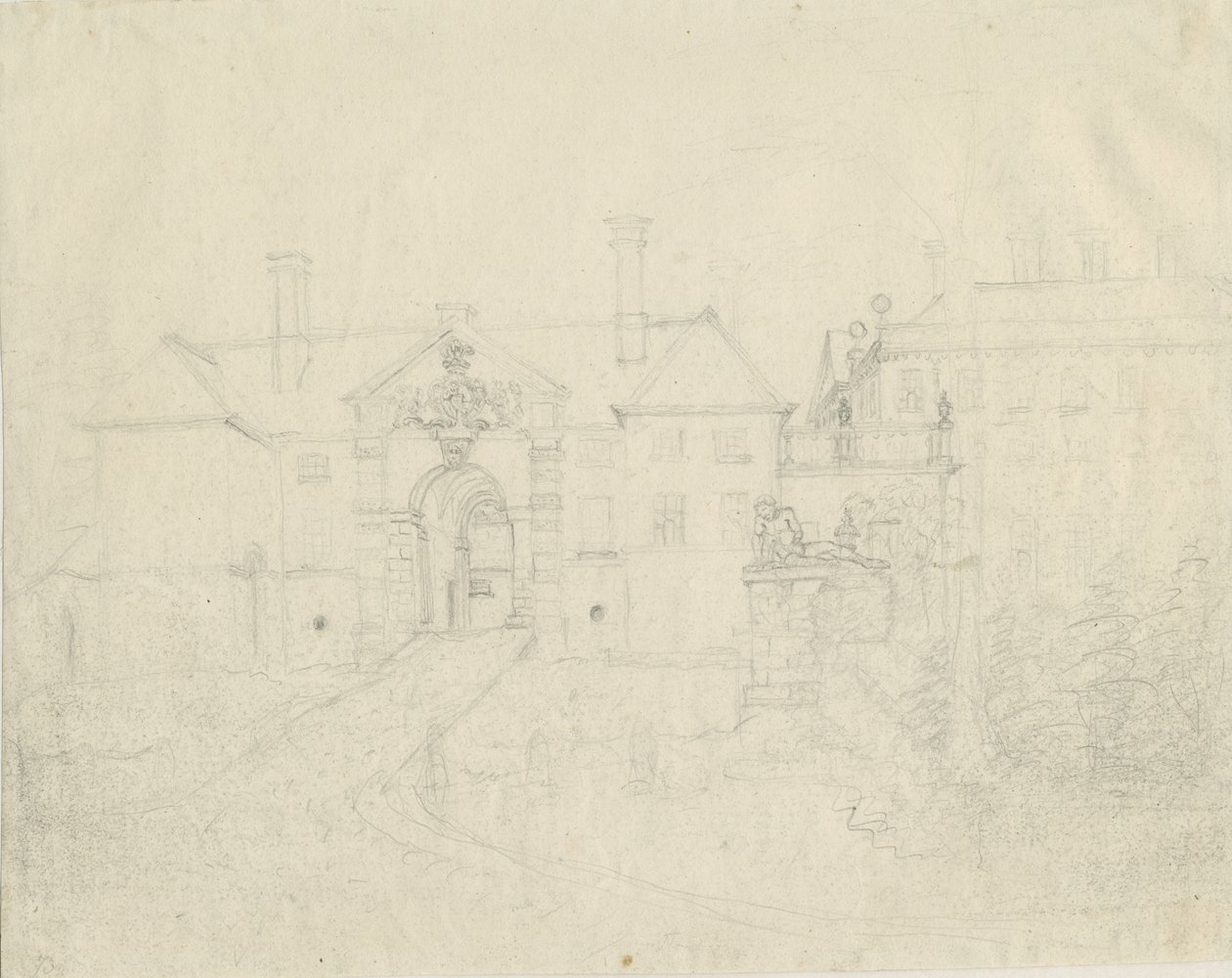 Patshull House: ceruzarajz, nd [?1762-1802] alkotó: Stebbing Shaw