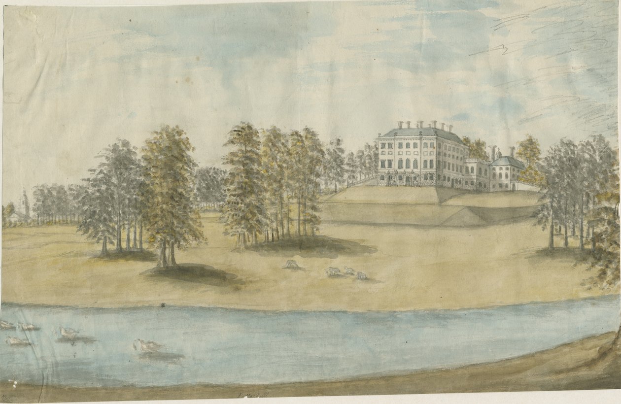 Patshull House: akvarell festészet és [1790-es évek] alkotó: Stebbing Shaw