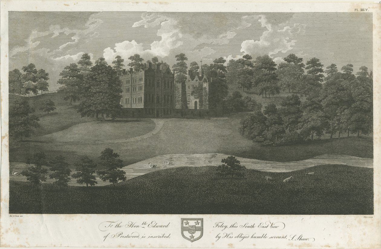 Prestwood Hall: metszet, nd [1762-1802] alkotó: Stebbing Shaw