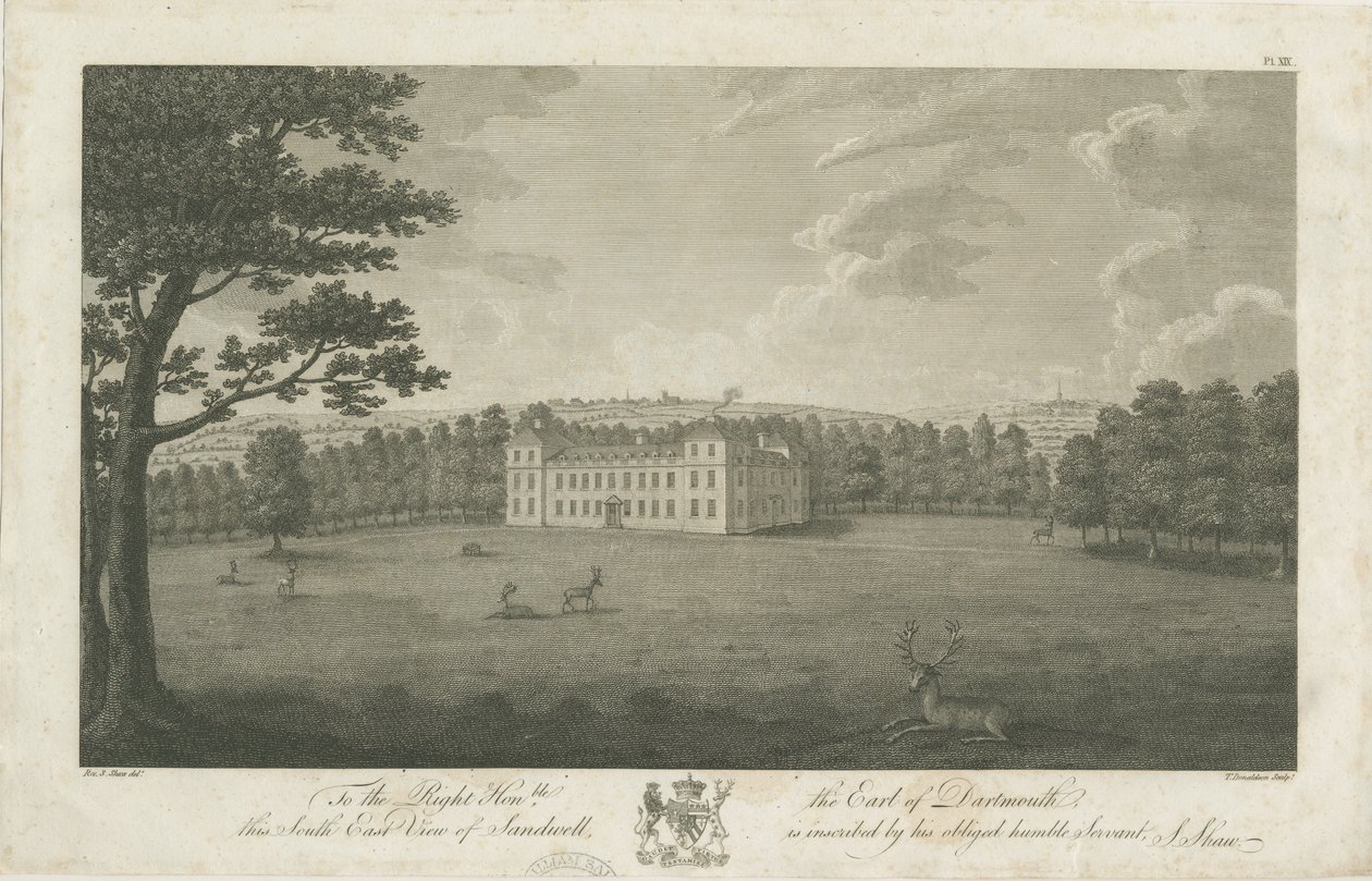 Sandwell Park – Hall: metszet, nd [1762-1798] alkotó: Stebbing Shaw