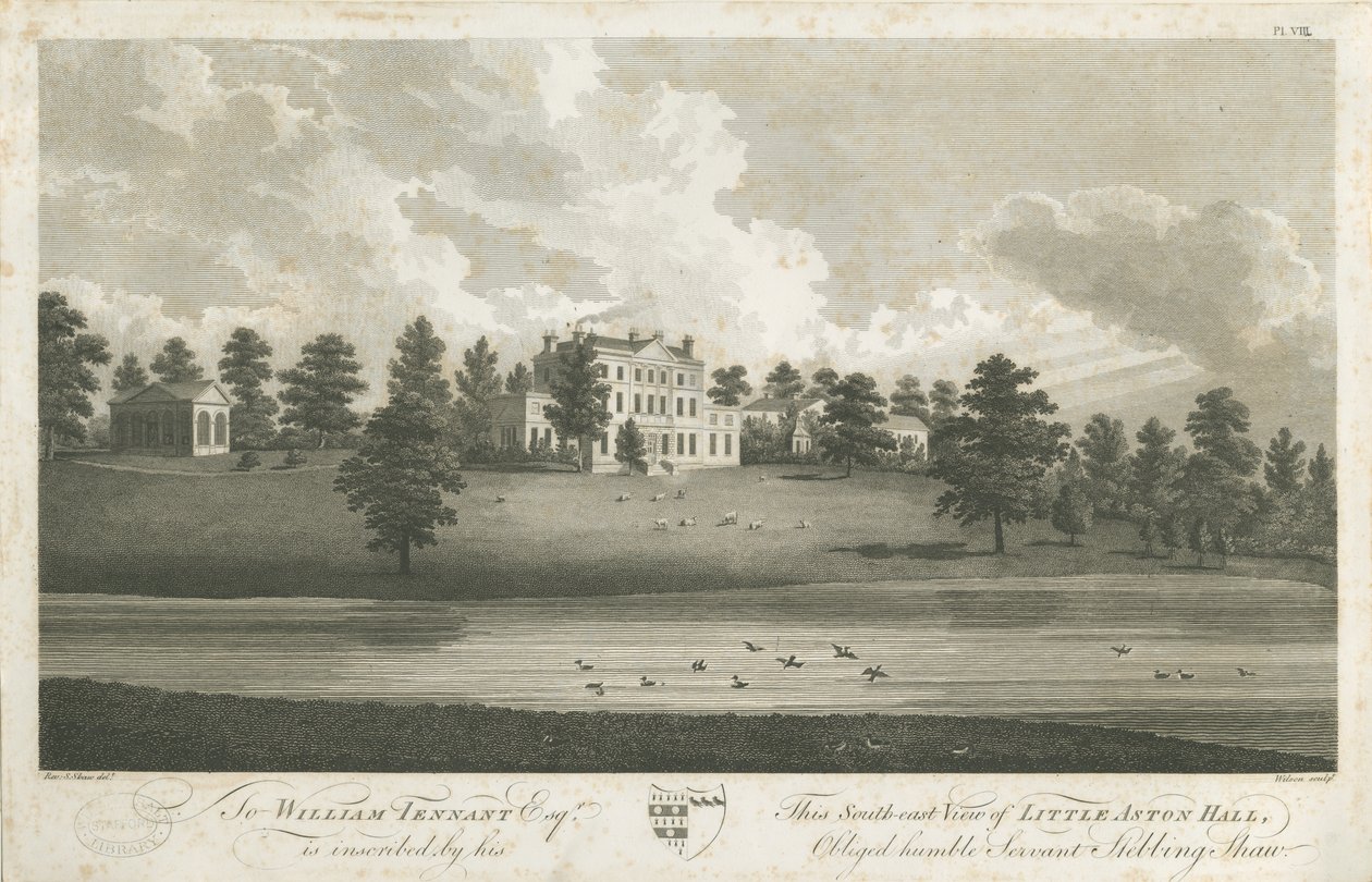 Shenstone – Little Aston Hall: metszet, nd [1762-1798] (nyomat) alkotó: Stebbing Shaw
