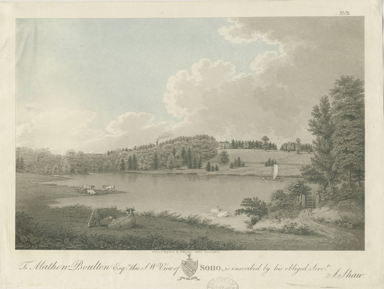 Soho – [Matthew Boulton] háza: metszet, nd [c 1798] (nyomtatás) alkotó: Stebbing Shaw