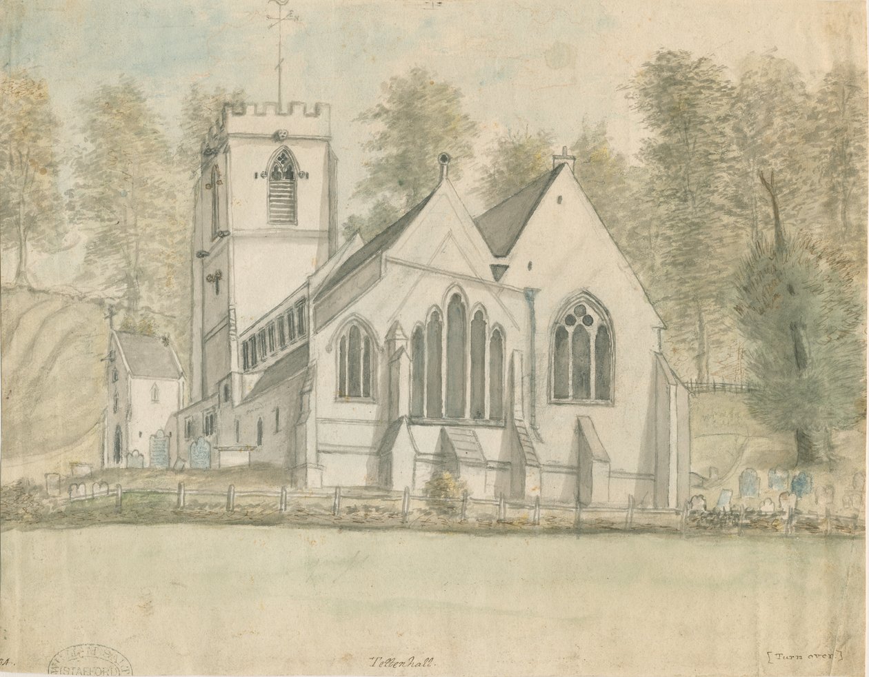 Tettenhall templom: akvarell festmény, nc 1794] alkotó: Stebbing Shaw