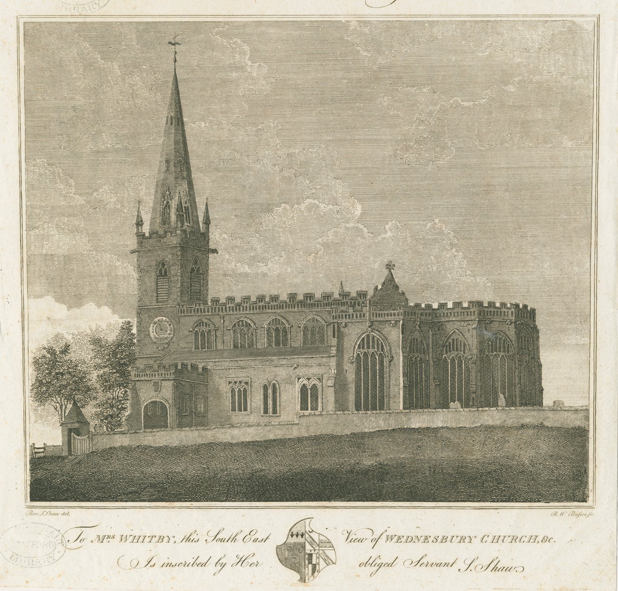 Wednesbury templom: metszet, nd [1762-1802] alkotó: Stebbing Shaw