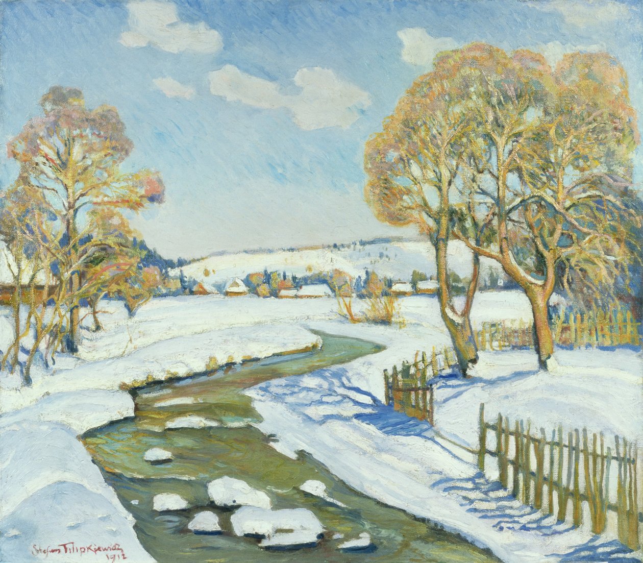 Napsütéses nap Poroninban, 1917 alkotó: Stefan Filipowicz
